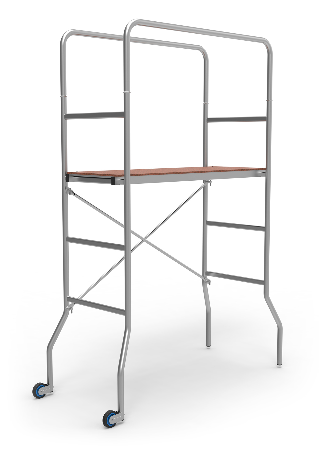 TRIO Mini Trabattello Acciaio Altezza max 2 mAltezza di lavoro 3 m